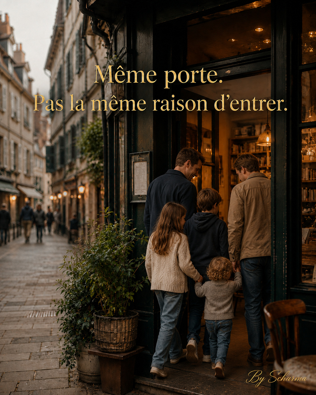 Même porte. Pas la même raison d’entrer.